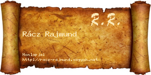 Rácz Rajmund névjegykártya