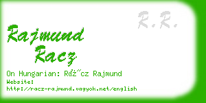 rajmund racz business card